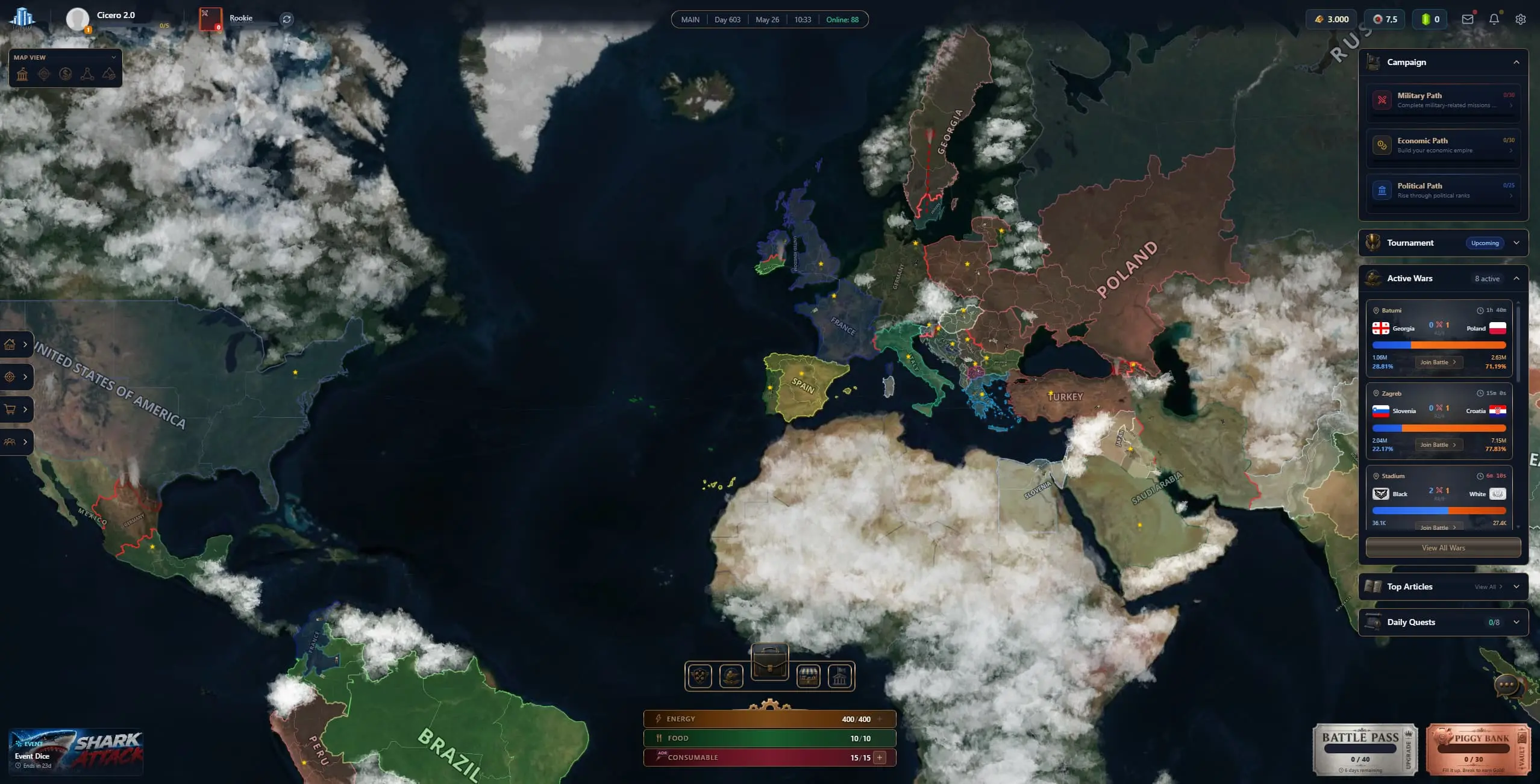 Eclesiar online strategy game world screenshot